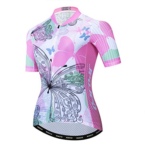 Maillot de cyclisme à manches courtes pour femme avec 4 poches réfléchissantes S-3XL Cover