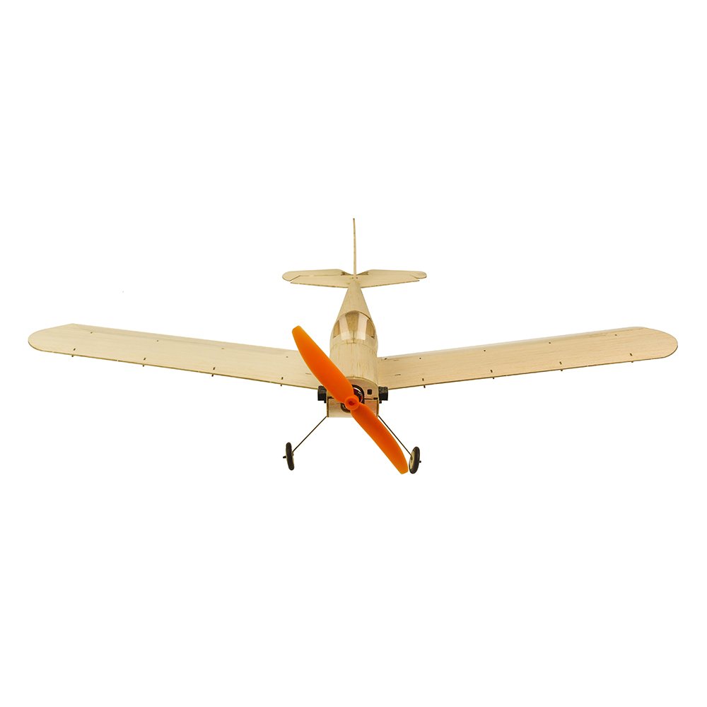 DW Hobby Samolot RC Mini Balsa drewniany model samolotu Spacewalker elektryczny radio, zdalnie sterowany samolot do wewnątrz i parku, rozpiętość skrzydeł, 380 mm, zestawy do budowania modeli samolotów (K0901)