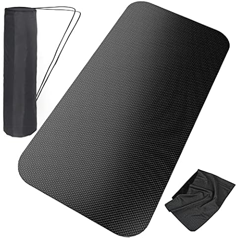 Exercise Equipment Mat - Treadmill Mat, Stationary Bike Mat, Exercise Mat, Gym Equipment Waterproof Mat, Jump Rope Mat Use On Hardwood Floors and Carpet Protection (Small - 47.3" x 23.6") Cover