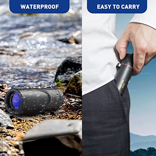 Hdajy Monocular Telescope, Upgrade 30 X 25 Hd Night Vision Monocular For Stargazing, Hunting, Black #TOP3