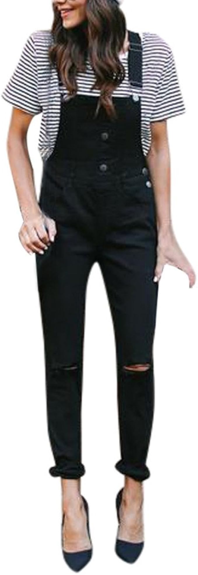 FRAUIT Salopette Donna Jeans Lunga Scura Pantaloni Ragazza Vita Alta Jeans  Stretti Strappati Tuta Jumpsuit Salopette Estiva Stretta Romper Denim  Playsuit Sexy Monopezzi E Tutine : Amazon.it: Abbigliamento