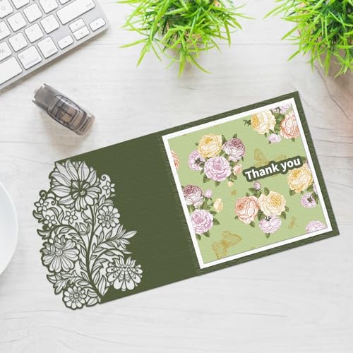 Spring Flower Metal Cutting Dies for Card Making, Wedding Invitation Card Die Cuts Carbon Steel Embossing Stencil Template Cutting Tools for DIY Scrapbooking Paper Card Photo Album Craft Supplies - Thumbnail 4