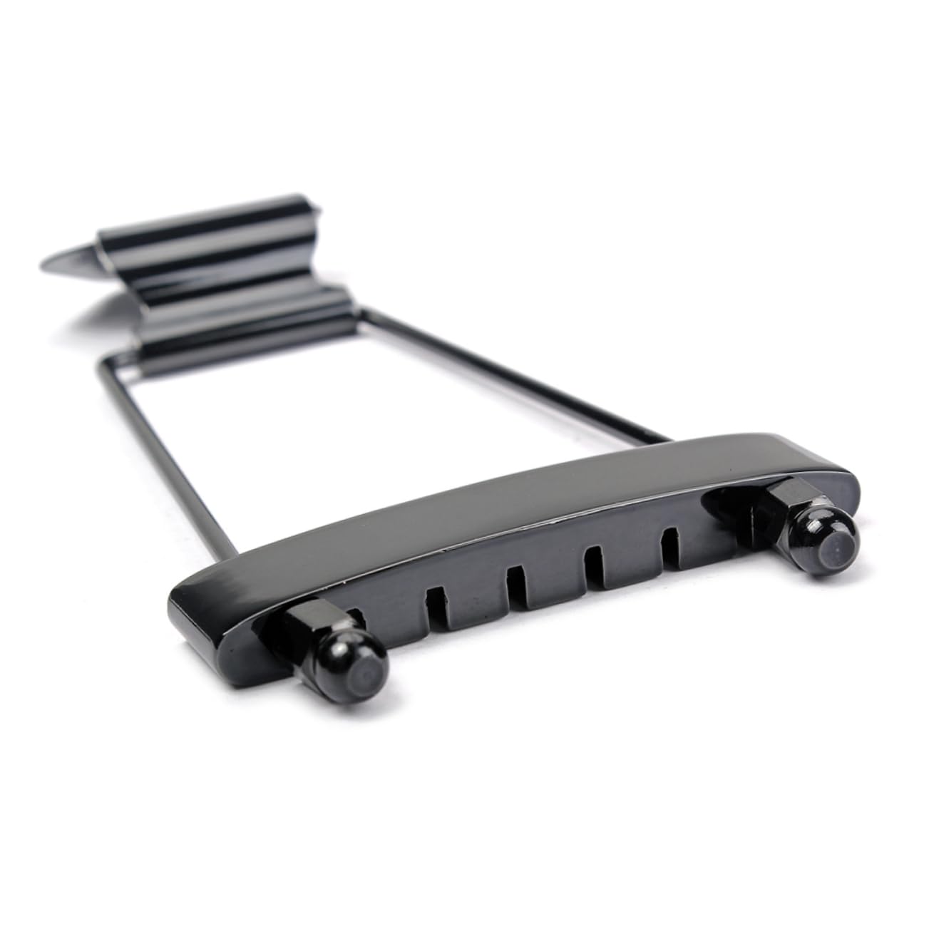 OFFSCH Jazz Guitar Tailpiece and Bridge Metal Guitar Tailpiece Black Ga407 Long Standard