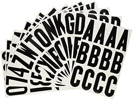 Hy-Ko Packaged Numbers & Letters, DIY Address Number Stickers for Deliveries and Navigation, Self-Adhesive House Decals for Siding, Door, Mailboxes