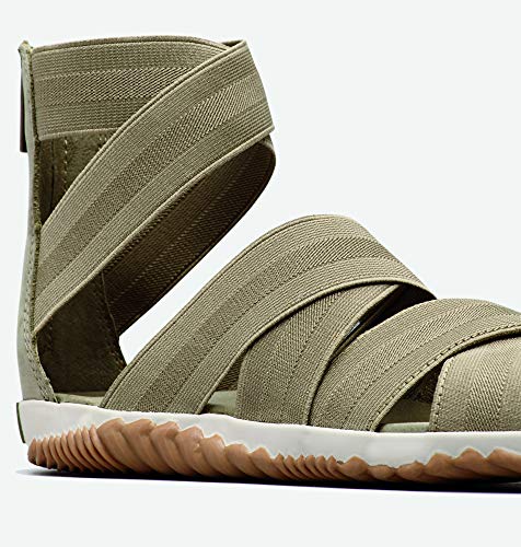 Sorel Women's Leather Out 'N About Plus Sandals Green 6.5 #TOP4