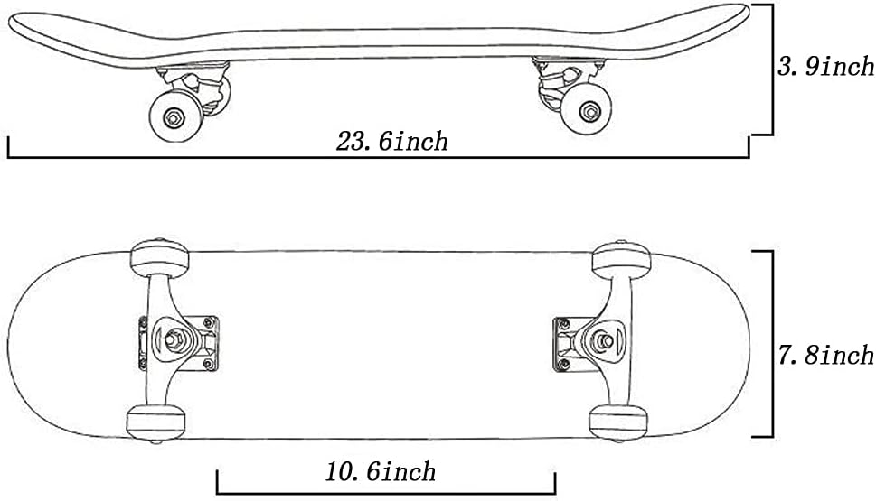 Skateboards for Children 6-12 Years Old Longboard Skateboard Deck Standard Beginner Girls Skateboards 4-6 Years Old Kids Skateboards