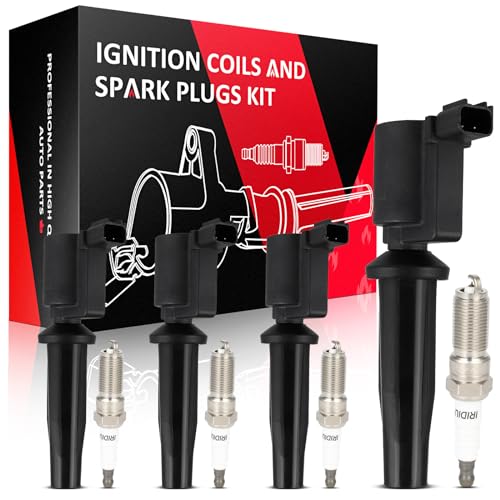 SCITOO 4 ignition coils + 4 iridium Spark Plugs,for Ford Transit Connect 2.5L 2014-2020,for Fusion 2.5L 2010-2020,for Escape 2.5L 2009-2019,for C-Max 2.0L 2013-2018 UF621,610-00175 DG522 by SCITOO - Used condition - US$17.86