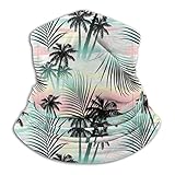 7-15 días de entrega Zcfhike Hawaii Palm Trees Exotic Fern Leaves Unisex Fleece Neck Gaiter Warmer Winter Windproof Ski Face Mask Balaclava Half Mask for Women Men