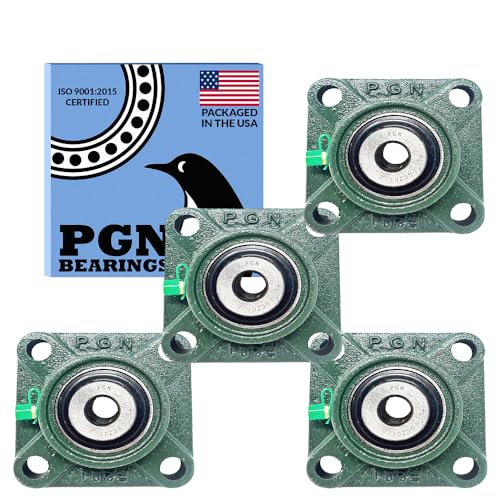Image of PGN UCF201-8 (4 Pack) Square Flange Bearing 1 /2 inch Bore