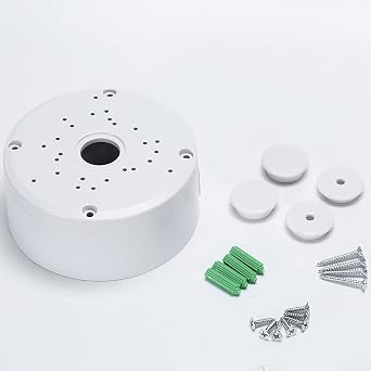 Universal Bullet Security Camera Junction Box Mount Bracket Plastic Rainproof Junction Box Mount Bracket for IP Camera Electric Enclosure, Indoor/Outdoor Wall Cable Junction Base Boxes (1 Pack)