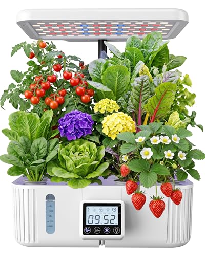 HBN Indoor Garden Hydroponics Growing System, 12 Pods Plant Germination
