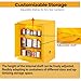 POWKOL 21‘’D x 21 ‘’W x 26 ‘’H Thick Chemilcal Flammable Storage Cabinets, Fireproof Storage Cabinets Adjustable Shelf Steel, for Industrial and Lab, Yellow