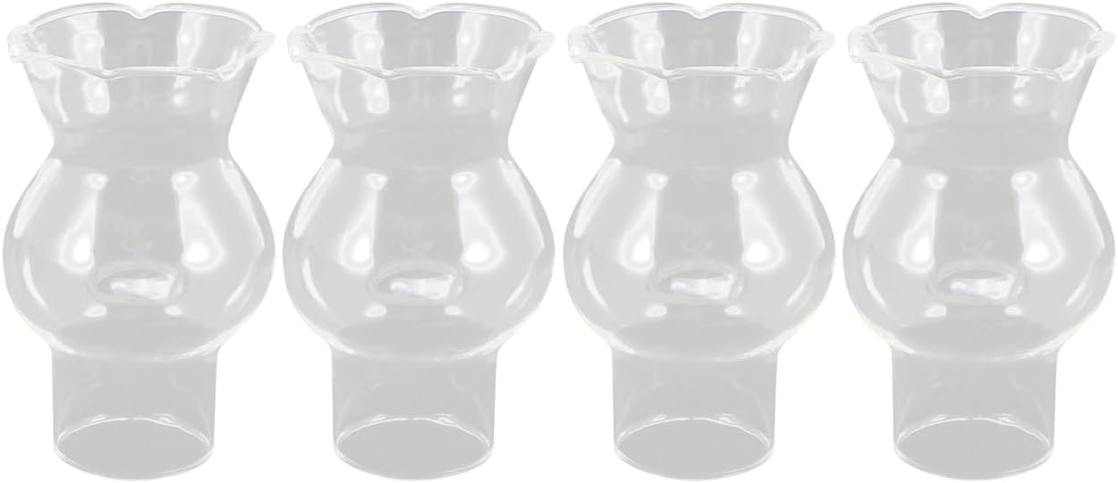 DECHOUS Oil Lamp Chimney Replacement Mini 7/3cm Windproof Clear Glass Lamp Chimney Vintage and Antique Style Globes