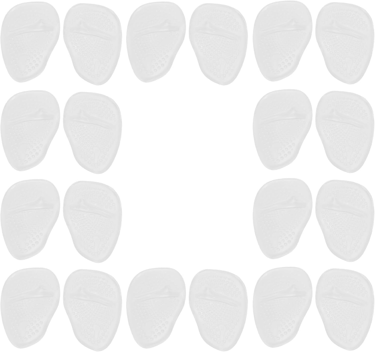 KOMBIUDA 10 Pairs Silicone High Heel Inserts for Women, Thick Forefoot Pads Anti-Slip and Shock-Absorbing Cushion, Ball of Foot Protectors for Comfort in Heels and Dress Shoes