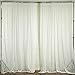 Efavormart 10FT Fire Retardant Ivory Sheer Voil Curtain Panel Backdrop for Window Wall Decoration - Premium Collection
