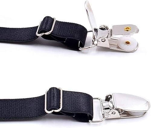 Miniatura 3 de 1 par de tirantes elásticos ajustables para camisa y calcetín, ligas, abrazaderas de bloqueo antideslizantes