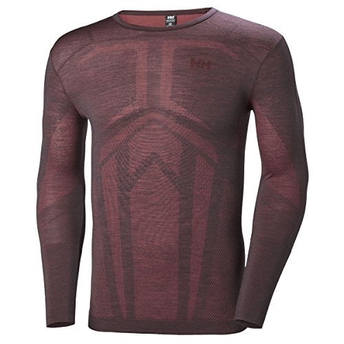 Helly-Hansen Hh LIFA Merino Wool Seamless Crew Baselayer Top, Graphite Blue, Medium
