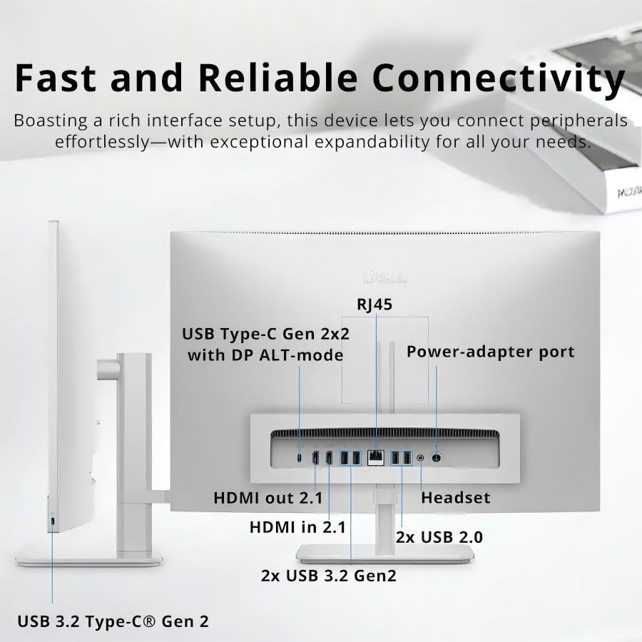 Image of Dell All-in-One Desktop Computer 27 inch Touchscreen Core Ultra 7 355 32GB RAM