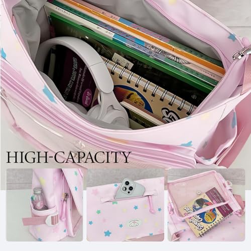 Kawaii Ita Bag Messenger – Japanese Crossbody Purse with Cute Plush Dolls & Pendant, Gift Women Her 5