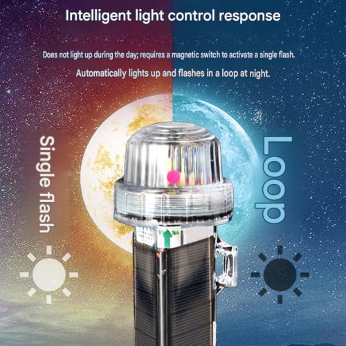 Luz de marcador solar para barco y boya con pestañas de montaje 4
