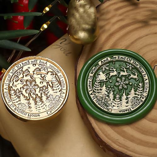 Weihnachtsstempel Wachssiegel Stempel Weihnachten Siegelstempel Personalisier Siegelwachs Set Schneeflocke Schneemann Weihnachtsbaum Elch Wachsstempel Einladung Briefumschläge Wachs Siegel Stempelset