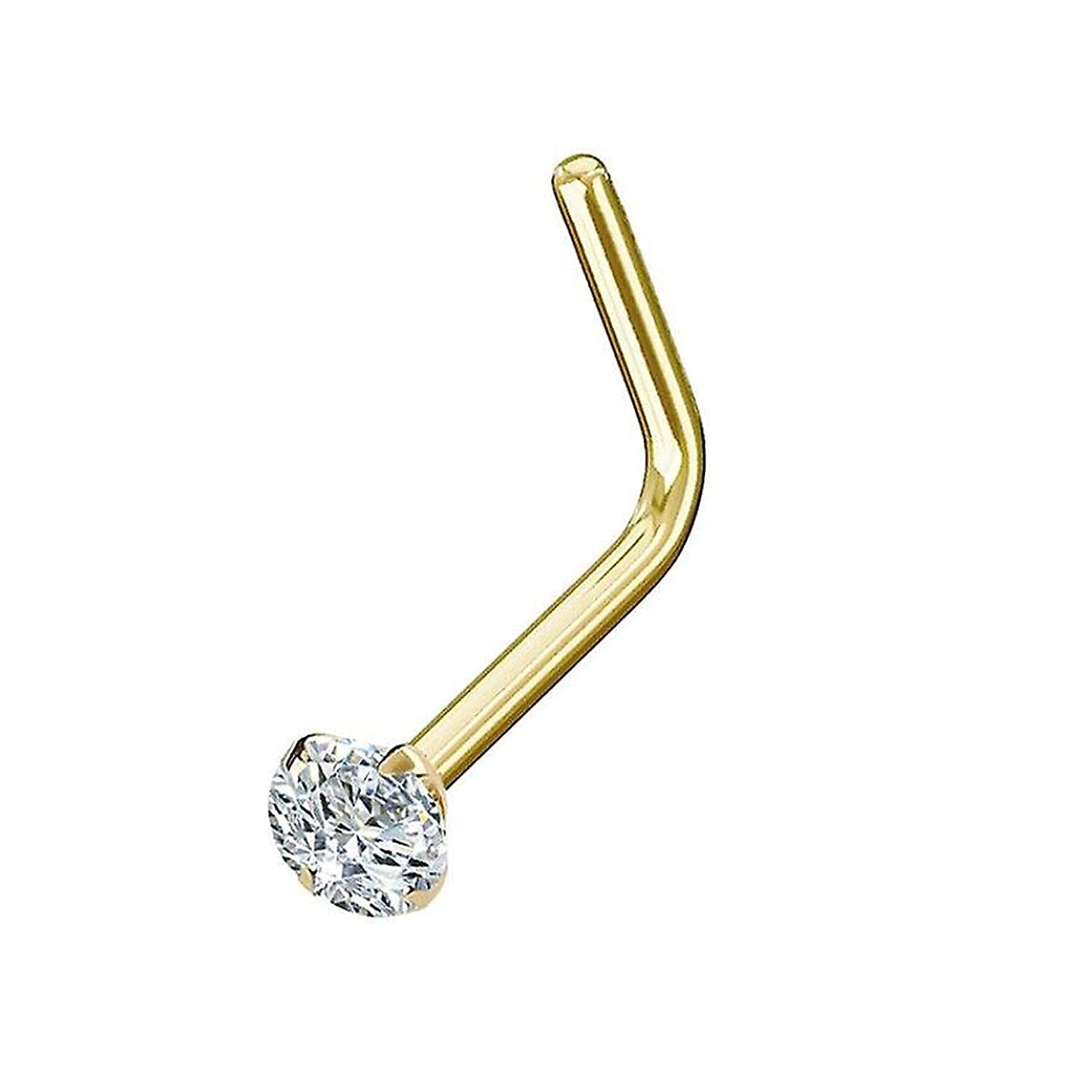 Gold CZ Nose Stud