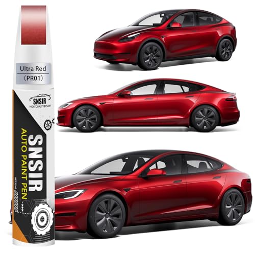 Image of Car Touch up Paint(Ultra Red(PR01)) Compatible with Tesla Model Y /3 /X /S, Car Paint Pen Scratch Repair Two-In-One Touch Up Paint, Premium Car Scratch Remover for Deep Scratches