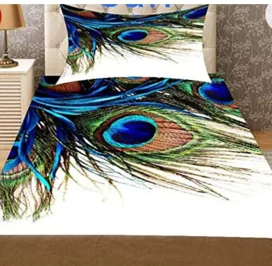 Yetli Digital Velvet Kids Favourite Character Printed 1 Single Bedsheet Whith 1 Pillow Cover, Pack of 1 Pieces, (NL1962 Feather-image-42