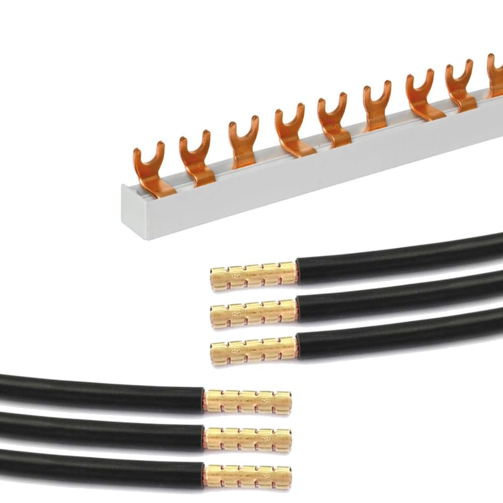 WITTKOWARE FI-/LS-Schalter-Set EATON 1: 12x Sicherungs-Automaten B16A, FI-Schalter 40/0,03A, Phasenschiene, 3x Verdrahtungsbrücken