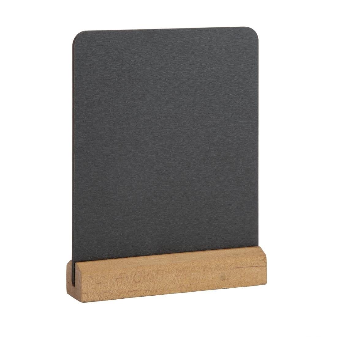 Olympia Black Mini Chalk Tableboard Sign 100(H) x 80(W) mm (4 Pack) - Easy Wipe, Durable for Buffets, Restaurants, Pubs FD951