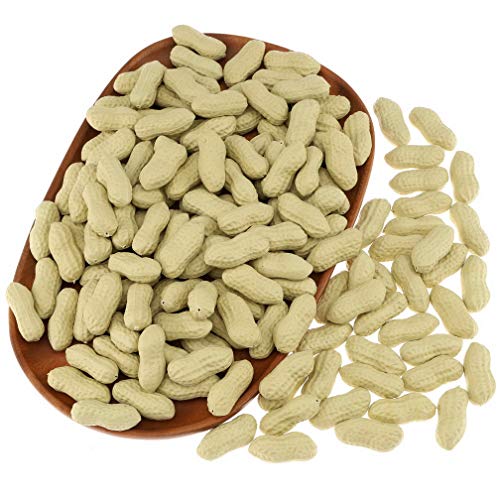Gresorth 50pcs Artificial Lifelike Peanut Decoration Simulation Fake Groundnut Realistic Lifelike Food Model for Home Photography Props