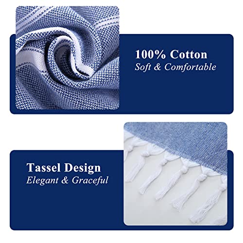 Adikaka Turkish Beach Towel - Lightweight Quick Dry Travel Towel 30X60 Super Absorbent Personalized Cute Beach Towel - Aqua #TOP1