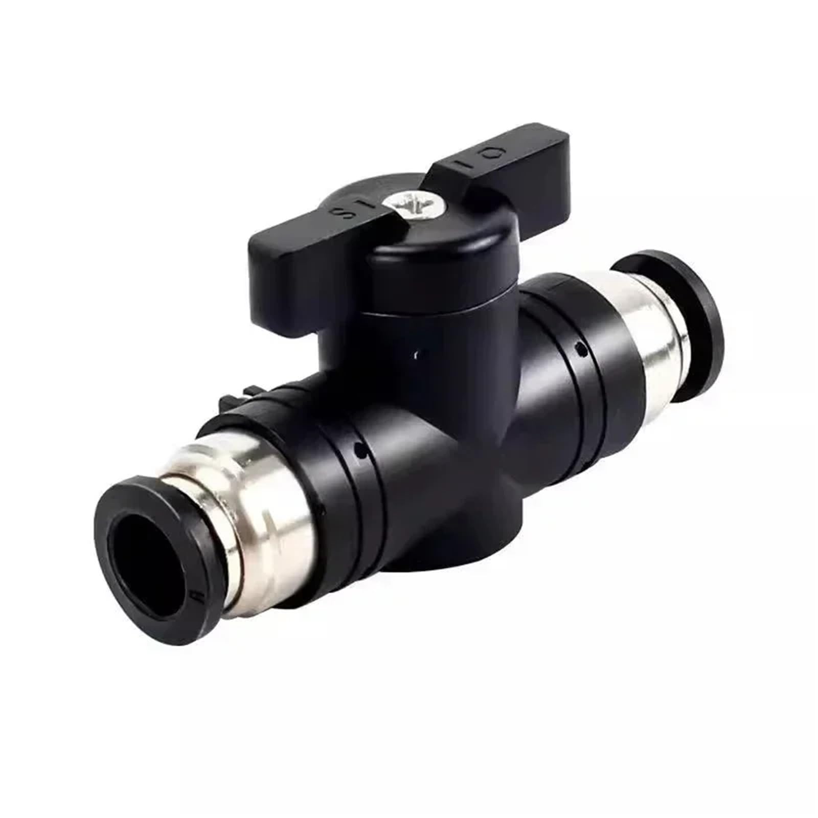 Type BUC 4mm 6mm 8mm 10mm 12mm Pneumatic Push in Quick Joint Connector Hand Valve to Turn Switch Manual Ball Current-limiting(BUC 12MM,10 PCS)