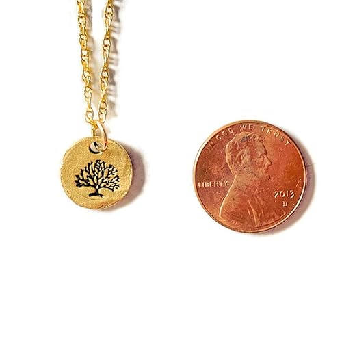Olive Bella™ Gold Family Tree Necklaces For Women 14K Gold-Filled Rope Chain, 18 Inches Long #TOP3