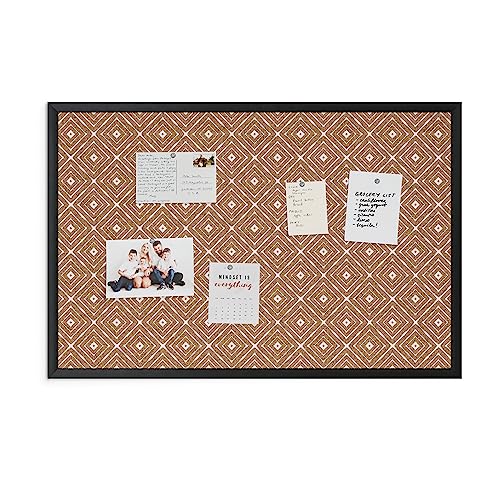 U Brands Fashion Cork Bulletin Board, 36 X 24 Inches, Black Wood Frame - Thumbnail 3