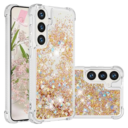 Coque transparente pour Galaxy S25 Plus anti-rayure résolvant les chocs avec élégance or