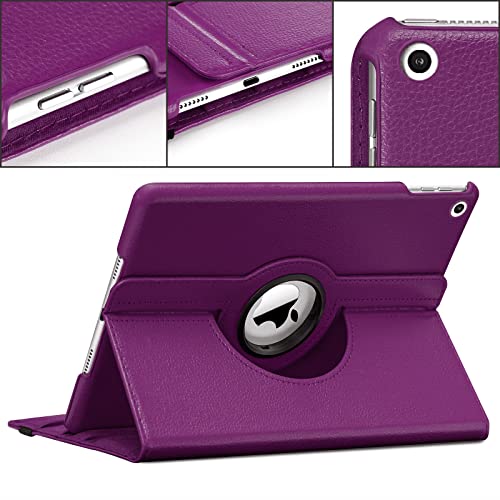Case for iPad 9th/ 8th/ 7th Generation - 360 Rotating Protective Case with Sleep Function (Purple) for 10.2 Inch iPad