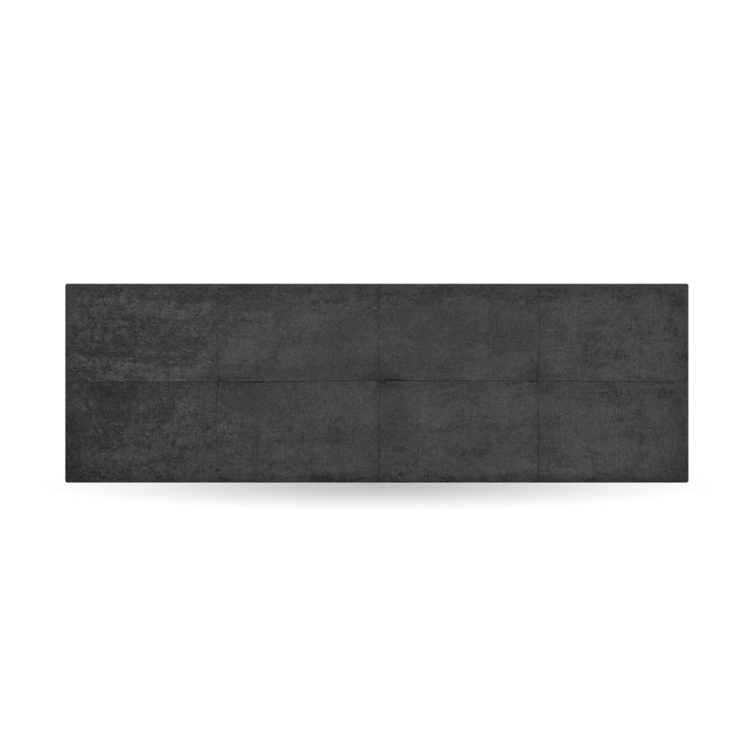 Cabecero tapizado en Tela Antimanchas Modelo Malaga 3. Cabezal para Cama de Matrimonio o Juvenil. Cabeceros de 50 de Altura. (Gris, para Cama de 180 (Medidas 190x50x5))