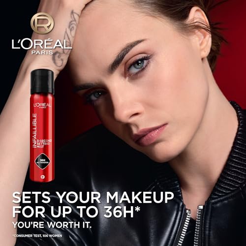 Image of L'Oreal Paris Infallible 3-Second Setting Spray, 36H Long Lasting Makeup (Pack of 3)