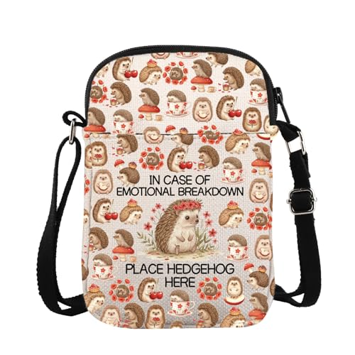 ZJXHPO Hedgehog Emotional Breakdown Cross Body Bag Pet Hedgehog Lover Owner Messenger Bag Animal Lover Gift
