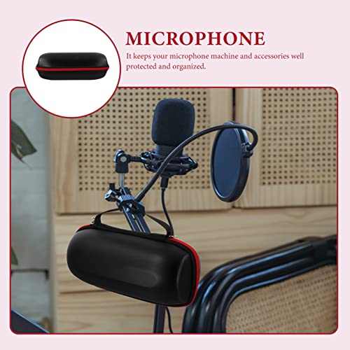 Vaguelly Wireless Speaker Case Hard Eva Shockproof Microphone Carrying Case Storage Travel Case Bag Mic Pouch Box For Speaker Usb Cable Adapter Black #TOP4