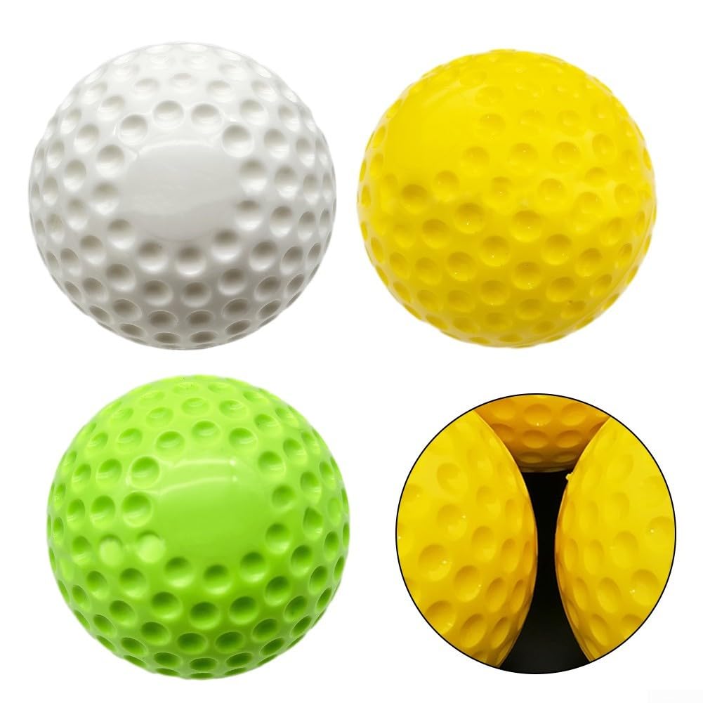 Pelotas de práctica con hoyuelos, béisbol y sóftbol para lanzar, máquina de lanzamiento, pelotas de béisbol para coordinación, golpeo, práctica de campo