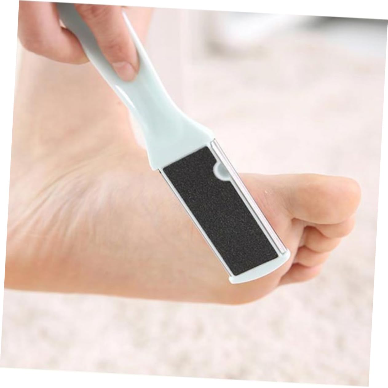 Beatifufu 2pcs Foot Grater Heel Scrubber Pink Heel Foot Remover Stainless Steel Scrubber Foot Pumices Metal Scrubber Foot Pedi Stainless Steel Foot File Tools Peeler Exfoliating