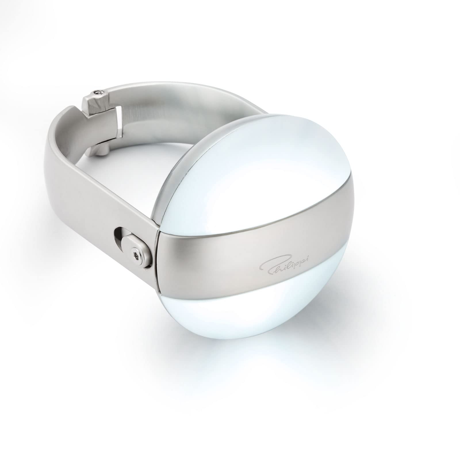 Philippi DISC Taschenhaken - Klappbarer Haken Für Tischkanten | Aus Nickel Mit Lederband