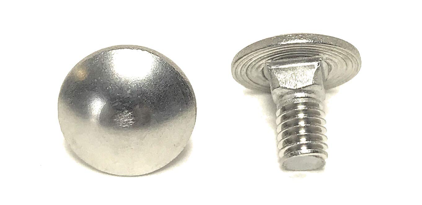 M6-1.00x12 Carriage Bolts Stainless Steel DIN603 A2 (25 Pieces)