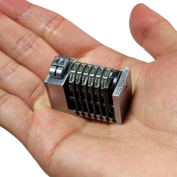 2 PCS GG0294 4x8 6-Digit Roman Backward Numbering Machine for Press