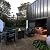 AJ Enjoy 28'' Propane Fire Pit Table, 50,000 BTU Fire Table with Steel Lid, Big Legs, Laval Rocks.