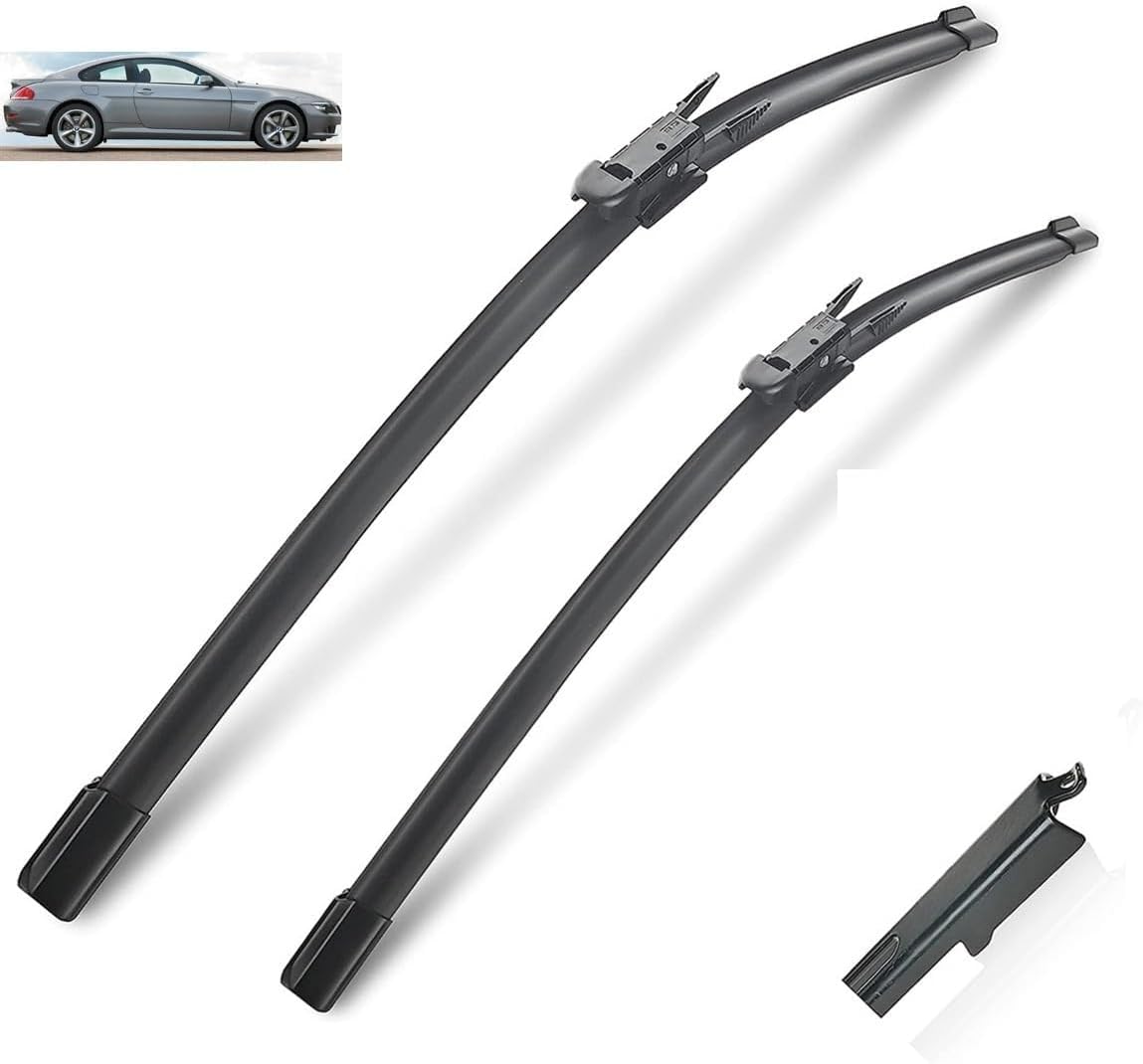 Balai d'essuie-glace avant pour BMW Série 6 E63 E64 2003-2010 taille 24 + 23 pouces
