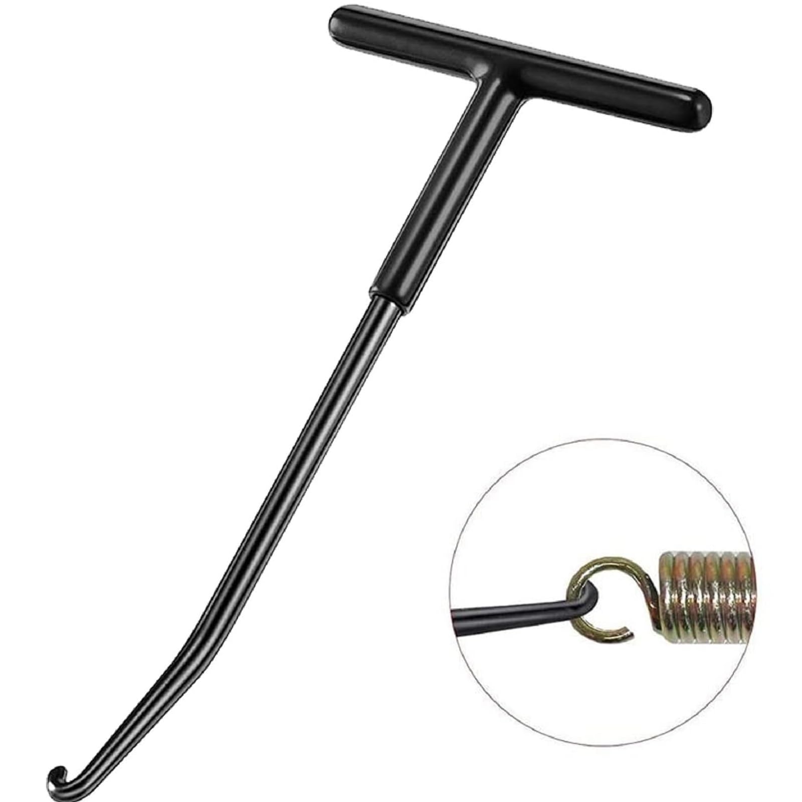 Auspuff Federhaken,Motorrad Federzieher,T Haken Federzieher, Montagehaken Federhaken Federzieher, Stahl Federhaken, Federzieher Trampolin Werkzeuge für Roller Motorrad Moped,16 x 8 cm,1 Stück,Schwarz
