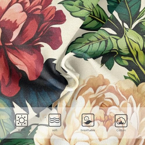 Vintage Floral Peony Daisy Flowers Girl Panties Cute Girls Underwear Toddlers Cotton Fun Briefs Girls Undies 2t3